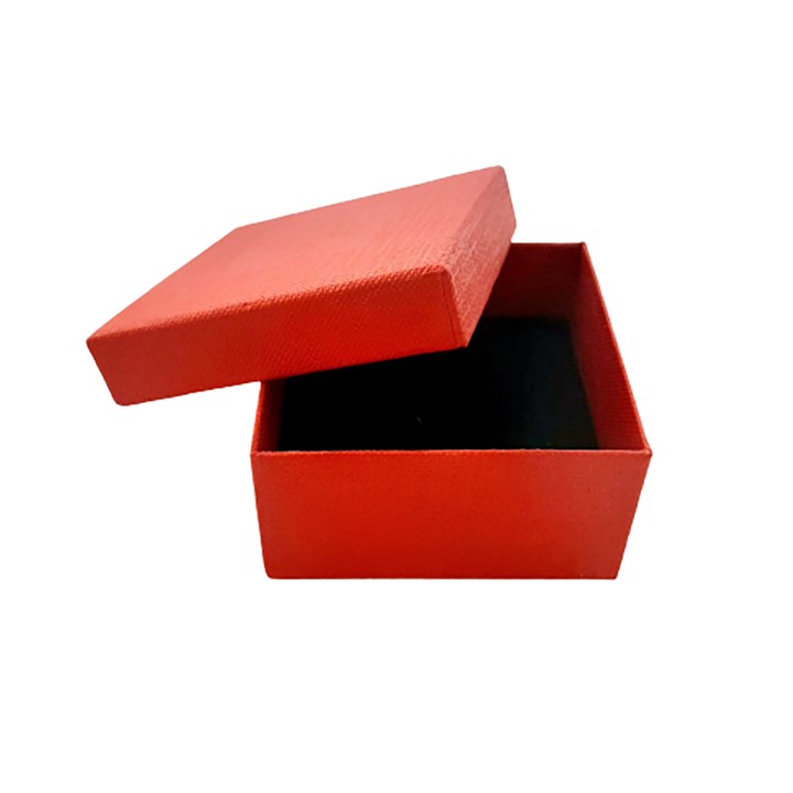 Ювелирная коробочка красная, 7х7х3,5см.