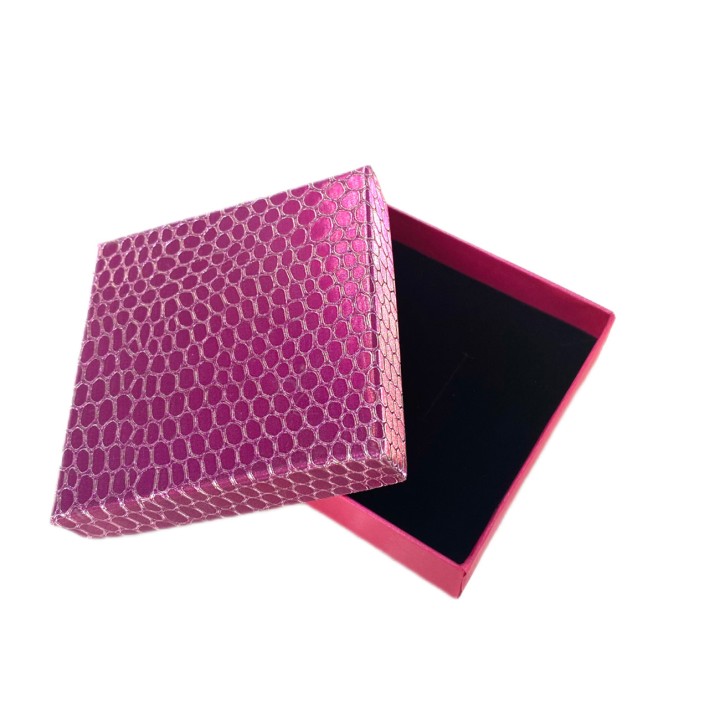 Ювелирная коробочка  Рептилия розовая, 8,3х8,3х2,5 см.