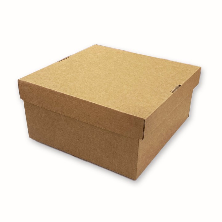 Подарочная коробка крафт, 20,5х20,5х10 см.