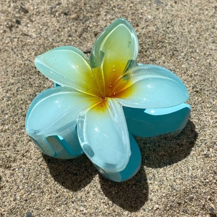 Крабик ЦВЕТОК голубой 8см. Дубль