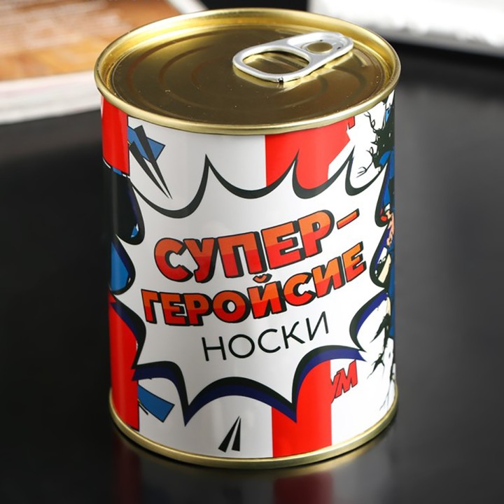 Носки в банке - Супер-геройские носки