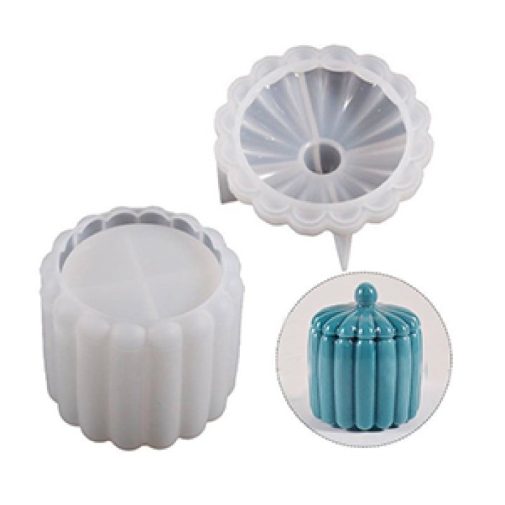 Силиконовый молд - Шкатулка с крышкой, 9х10см.