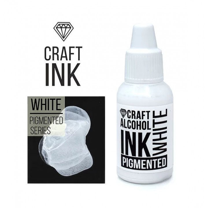 Алкогольные чернила Craft Ink, White Pigmented, 20мл.