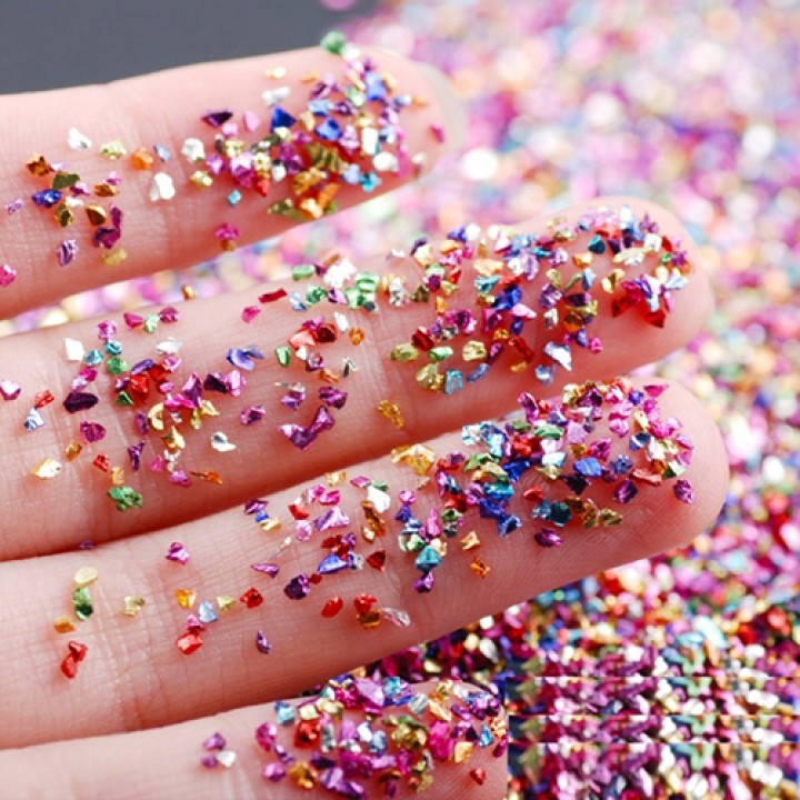 Стеклянная крошка хром цветная 50гр.