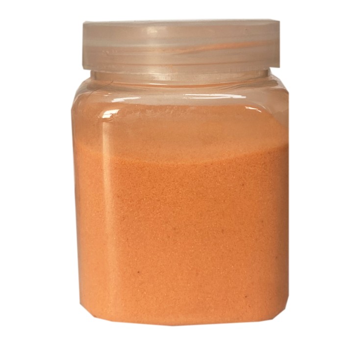 Песок цветной в бутылке, оранжевый, 240 гр.