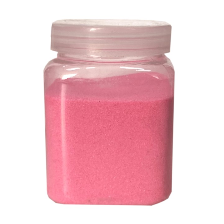 Песок цветной в бутылке, розовый, 240 гр.