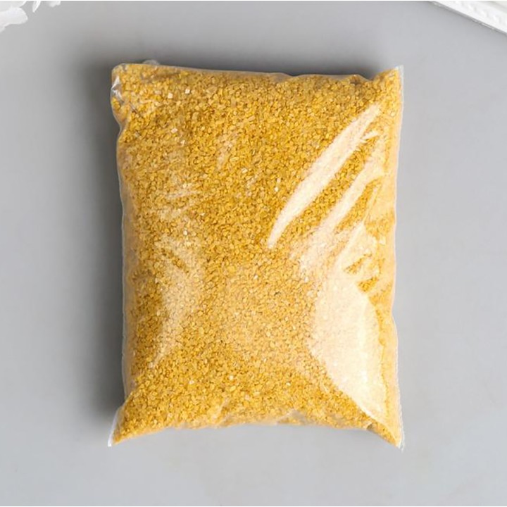 Песок цветной в пакете, тёмно-жёлтый, 100 гр