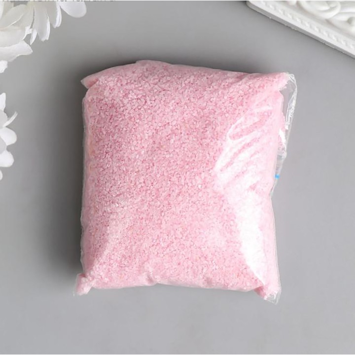 Песок цветной в пакете, нежно-розовый, 100 гр