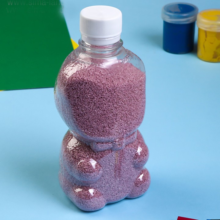 Песок цветной в бутылках, малиновый, 500 гр.