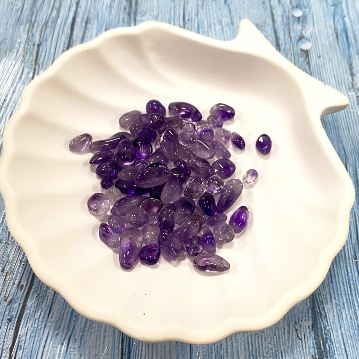 Камни галтованные Аметист 7-9мм. 100гр.