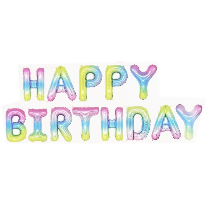 Шарик надпись Happy Birthdaу, градиент