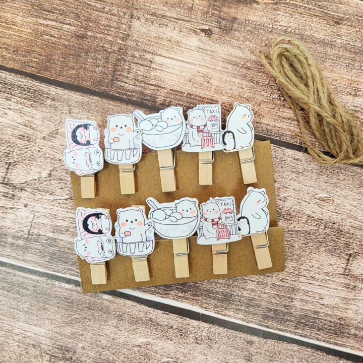 Прищепки фигурные Медвежонок 10 шт.