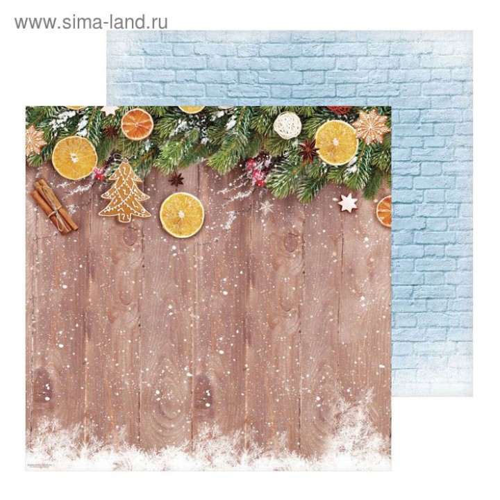 Фотофон двусторонний Пряные мандарины, 45 х 45 см., картон, 980 г/м