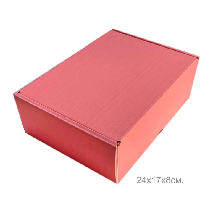 Подарочная коробка розовая, 24х17х8 см.