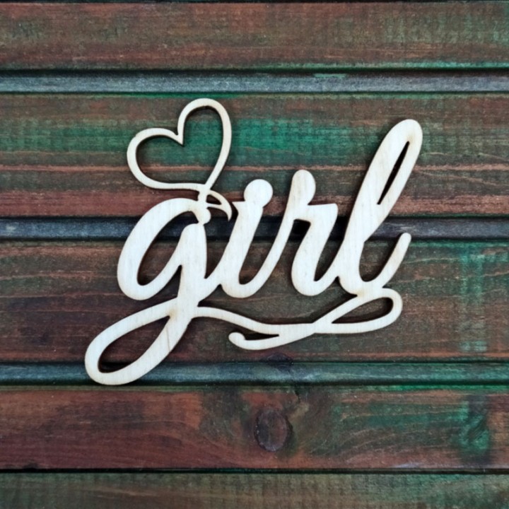 Надпись "Girl", 6х8 см.